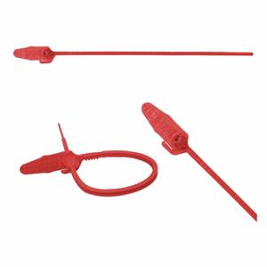 ELC SECURITY PRODUCTS 061N21PPRD Pull-Tight Seals, 7 3/8 Inch Strap Length, 40 Lb Breaking Strength, Red, Red, Laser Marked | CP4DBY 49AH41