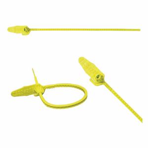 ELC SECURITY PRODUCTS 061N21PPYL Pull-Tight Seals, 7 3/8 Inch Strap Length, 40 Lb Breaking Strength, Yellow, Yellow | CP4DBZ 49AH42