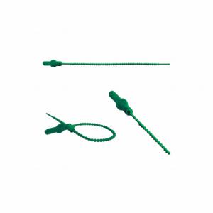 ELC SECURITY PRODUCTS 065N21PPGR Pull-Tight Seals, 7 1/8 Inch Strap Length, 24 Lb Breaking Strength, Green, Green | CP4DCM 49AH53