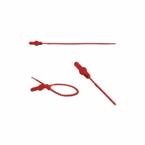 ELC SECURITY PRODUCTS 065N21PPRD Pull-Tight Seals, 7 1/8 Inch Strap Length, 24 Lb Breaking Strength, Red, Red, Laser Marked | CP4DBM 49AH55