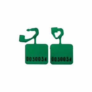 ELC SECURITY PRODUCTS 092H01PPGR Padlock Seals, Plastic, 11/64 Inch Length x 3/32 Inch Width, Green | CP4CZU 49AH67