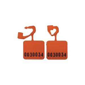 ELC SECURITY PRODUCTS 092H01PPOR Padlock Seals, Plastic, 11/64 Inch Length x 3/32 Inch Width, Orange | CP4DAN 49AH68