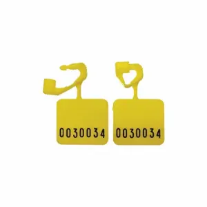 ELC SECURITY PRODUCTS 092H01PPYL Padlock Seals, Plastic, 11/64 Inch Length x 3/32 Inch Width, Yellow | CP4DAP 49AH70