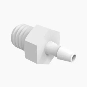 ELDON JAMES A1032X-1-200WN Adapter, 10-32 Extended Thread Size, 1/16 Inch Barb, White Nylon | CJ8CND