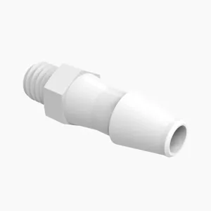 ELDON JAMES A1032X-2.5-200WN Adapter, 10-32 Extended Thread Size, 5/32 Inch Barb, White Nylon | CJ8CNK