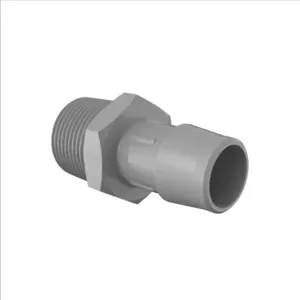 ELDON JAMES A12-12PVDF Adapter, 3/4 NPT Thread Size, 3/4 Inch Barb, Gray Kynar 740 | CJ8CPK