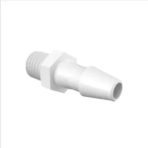 ELDON JAMES A1428-2.5-200NK7 Adapter, 1/4-28 UNF Thread Size, 5/32 Inch Barb, Natural Kynar 740 | CJ8CVA