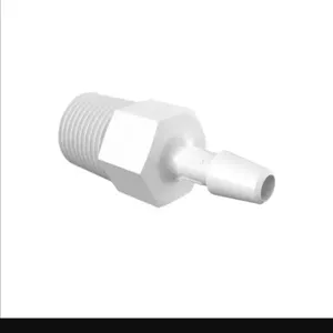 ELDON JAMES A2-2.5WP Adapter, 1/8 NPT Thread Size, 5/32 Inch Barb, White Polypropylene | CJ8CXF