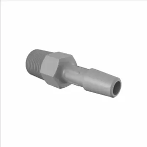 ELDON JAMES A2B-5PVDF Adapter, 1/8 BSPT Thread Size, 5/16 Inch Barb, Gray Kynar 740 | CJ8DBH