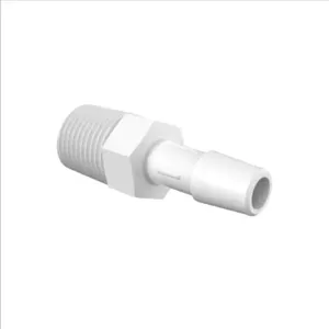 ELDON JAMES A4-5WP Adapter, 1/4 NPT Thread Size, 5/16 Inch Barb, White Polypropylene | CJ8DEG