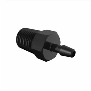 ELDON JAMES A4B-2.5BN Adapter, 1/4 BSPT Thread Size, 5/32 Inch Barb, Black Nylon | CJ8DFH