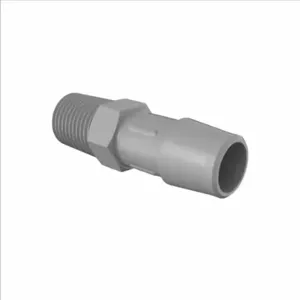 ELDON JAMES A4B-8PVDF Adapter, 1/4 BSPT Thread Size, 1/2 Inch Barb, Gray Kynar 740 | CJ8DJC