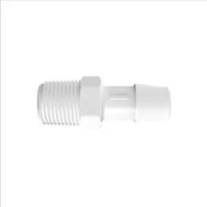 ELDON JAMES A6-8S80NK7 Adapter Schedule, 80 3/8 NPT Thread Size, 1/2 Inch Barb, Natural Kynar 740 | CJ8DLL