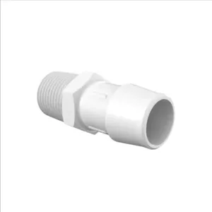 ELDON JAMES A8-12WN Adapter, 1/2 NPT Thread Size, 3/4 Inch Barb, White Nylon | CJ8DPQ