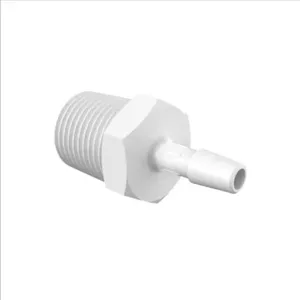 ELDON JAMES A8-4WN Adapter, 1/2 NPT Thread Size, 1/4 Inch Barb, White Nylon | CJ8DQC