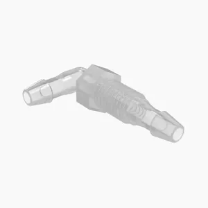 ELDON JAMES BHL1428-2-2-200PP Bulkhead Elbow, 1/4-28 UNF Thread Size, 1/8 x 1/8 Inch Barb Polypropylene | CJ8DXW