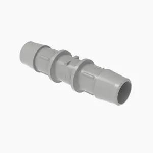 ELDON JAMES C0-10PVDF Straight Coupler, 5/8 Inch Inside Dia., Gray Kynar 740 | CJ8DZK