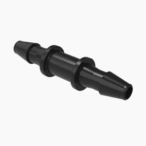 ELDON JAMES C0-2-200BN Straight Coupler, 1/8 Inch Inside Dia., Black Nylon | CJ8ECL