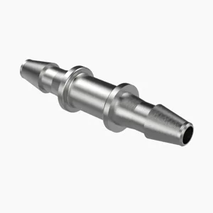 ELDON JAMES C0-2SS Straight Coupler, 1/8 Inch Inside Dia., Stainless Steel | CJ8EDA