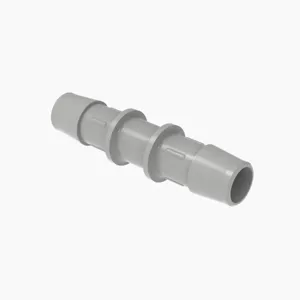 ELDON JAMES C0-8PVDF Straight Coupler, 1/2 Inch Inside Dia., Gray Kynar 740 | CJ8EGR