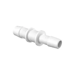 ELDON JAMES C8-6WN Reduction Coupler, 1/2 x 3/8 Inch Inside Dia., White Nylon | CJ8FBE