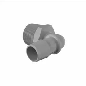 ELDON JAMES L12-10PVDF Elbow, 3/4 NPT Thread Size, 5/8 Inch Barb, Gray Kynar 740 | CJ8FQF