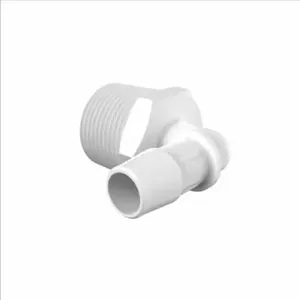 ELDON JAMES L12-8WP White Polypropylene Elbow, 3/4 NPT Size, 1/2 Inch Inside Dia. | CJ8FTP