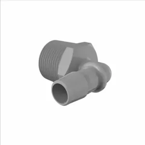 ELDON JAMES L12-8PVDF Elbow, 3/4 NPT Thread Size, 1/2 Inch Inside Dia., Gray Kynar 740 | CJ8FTM