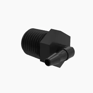 ELDON JAMES L2-1.5-200BN Elbow, 1/18-27 NPT Thread Size, 3/32 Inch Barb, Black Nylon | CJ8FVA