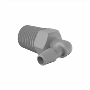 ELDON JAMES L4-3PVDF Elbow, 1/4 NPT Thread Size, 3/16 Inch Inside Dia., Gray Kynar 740 | CJ8GAV