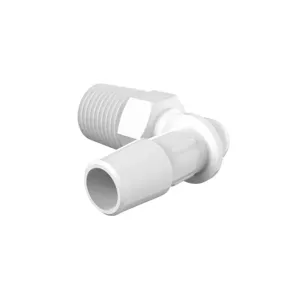 ELDON JAMES L4-6MN-QC Medical Grade White Nylon Elbow, 1/4 NPT Size, 3/8 Inch Inside Dia. | CJ8GBZ