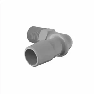 ELDON JAMES L4-8PVDF Elbow, 1/4 NPT Thread Size, 1/2 Inch Inside Dia., Gray Kynar 740 | CJ8GCP