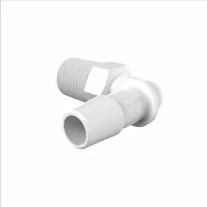 ELDON JAMES L4B-6WN White Nylon Elbow, 1/4 BSPT Size, 3/8 Inch Size | CJ8GEZ