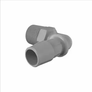 ELDON JAMES L6-8PVDF Elbow, 3/8 NPT Thread Size, 1/2 Inch Inside Dia., Gray Kynar 740 | CJ8GHB