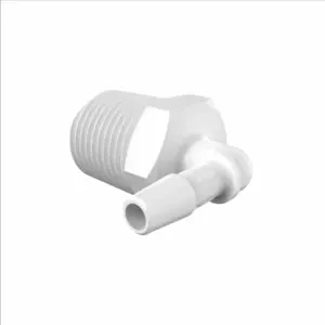 ELDON JAMES L8-4WN White Nylon Elbow, 1/2 NPT Size, 1/4 Inch Inside Dia. | CJ8GLE