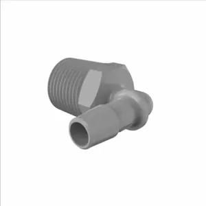 ELDON JAMES L8-6PVDF Elbow, 1/2 NPT Thread Size, 3/8 Inch Inside Dia., Gray Kynar 740 | CJ8GLN