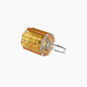 ELDON JAMES LMRLN-1.5CVU-O Male Lock and Nut Assembly, 3/32 Inch Inside Dia., Crystal, Orange | CJ8GYZ