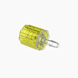 ELDON JAMES LMRLN-1.5CVU-Y Male Lock and Nut Assembly, 3/32 Inch Inside Dia., Crystal, Yellow | CJ8GZC