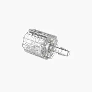 ELDON JAMES LMSLN-1.5CVU Stationary Male Luer, Lock 3/32 Barb Size, Crystal, Natural | CJ8HJA