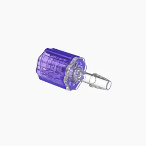 ELDON JAMES LMRLN-2CVU-V Male Lock and Nut Assembly, 1/8 Inch Inside Dia., Crystal, Violet | CJ8HBV