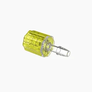 ELDON JAMES LMRLN-2CVU-Y Male Lock and Nut Assembly, 1/8 Inch Inside Dia., Crystal, Yellow | CJ8HBW