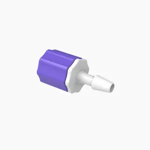 ELDON JAMES LMSLN-2MN-V-QC Stationary Male Luer, Lock 1/8 Barb Size, Medical Nylon, Violet | CJ8HMG