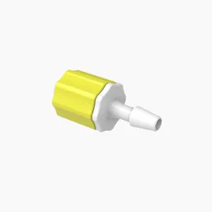 ELDON JAMES LMRLN-2MN-Y-QC Male Lock and Nut Assembly, 1/8 Inch Inside Dia., Medical Nylon, Yellow | CJ8HCD