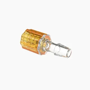 ELDON JAMES LMSLN-3CVU-O Stationary Male Luer, Lock 3/16 Barb Size, Crystal, Orange | CJ8HMV