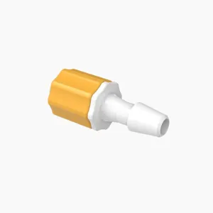 ELDON JAMES LMSLN-3MN-O-QC Stationary Male Luer, Lock 3/16 Barb Size, Medical Nylon, Orange | CJ8HNB