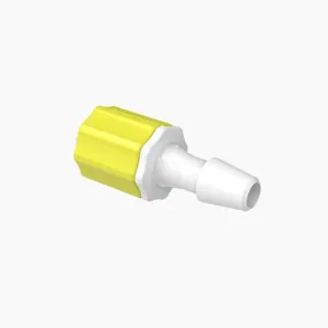 ELDON JAMES LMRLN-3MN-Y-QC Male Rotating Lock and Nut Assembly 3/16 Inch Inside Dia., Medical Nylon, Yellow | CJ8HDB