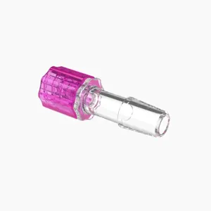 ELDON JAMES LMSLN-4CVU-R Stationary Male Luer, Lock 1/4 Barb Size, Crystal, Rose | CJ8HNU