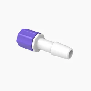 ELDON JAMES LMSLN-4MN-V-QC Stationary Male Luer, Lock 1/4 Barb Size, Medical Nylon, Violet | CJ8HPC