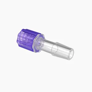 ELDON JAMES LMRLN-4PP-V Male Lock and Nut Assembly, 1/4 Inch Inside Dia., Polypropylene, Violet | CJ8HEE