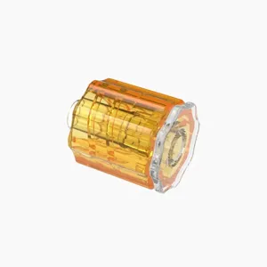 ELDON JAMES LMRLN-P-CVU-O Rotating Luer Lock Plug and Nut Assembly, Crystal, Orange | CJ8HEK